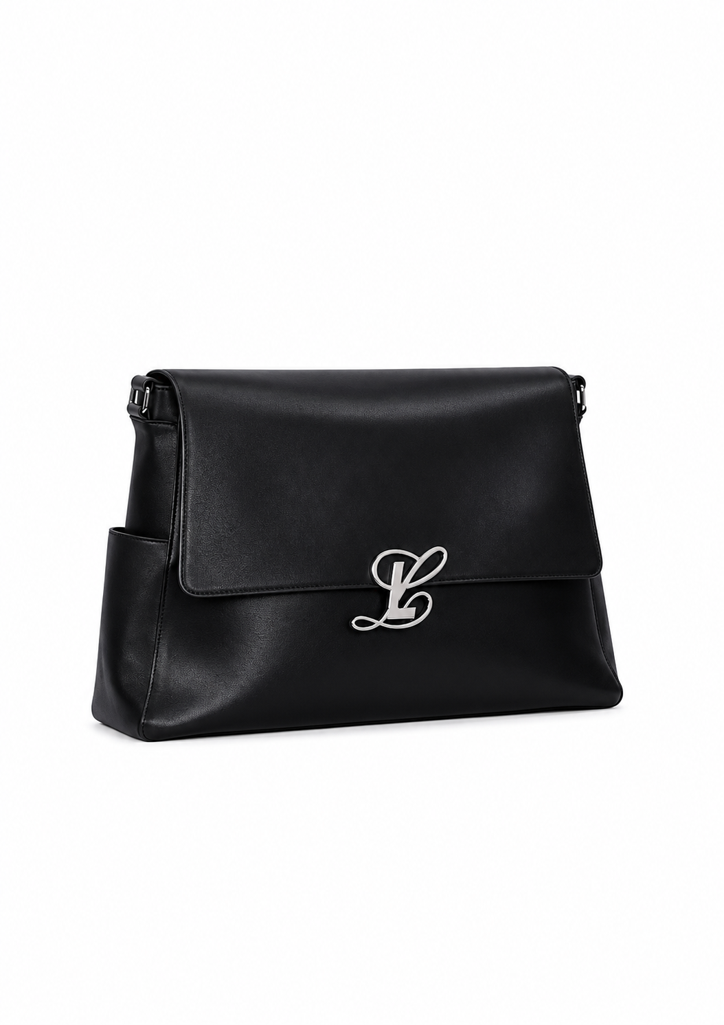 Cam Messenger in Smooth Black Leather